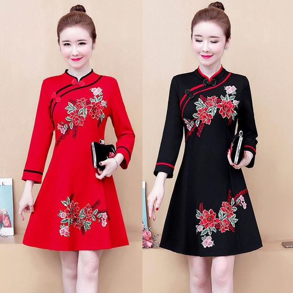 ethnic clothing embroidery plus size black red slim qipao women chinese dress vestido chino mujer eleganti vintage cheongsam 5xl velvet
ethnic clothing embroidery plus size black red slim qipao women chinese dress vestido chino mujer eleganti vintage cheongsam 5xl velvet