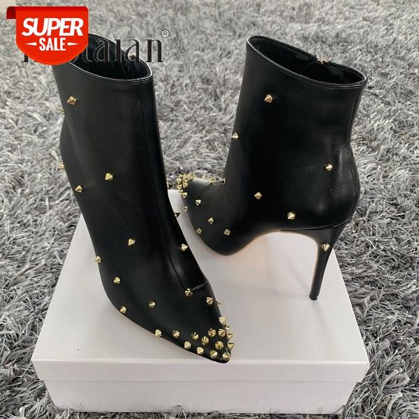 2020 fashion women boots 10cm high heels rivets ankle boots plus size 42 thin heels winter stiletto pu leather black shoes #cd29
2020 fashion women boots 10cm high heels rivets ankle boots plus size 42 thin heels winter stiletto pu leather black shoes #cd29