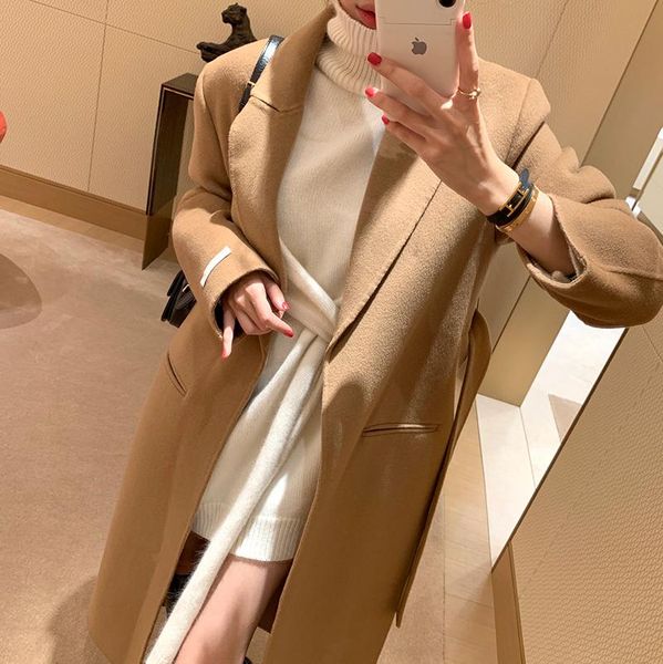 south korea east gate, autumn winter 2021 thickened woolen temperament long slit design, waistband and tie coat women's two piece pants, White
south korea east gate, autumn winter 2021 thickened woolen temperament long slit design, waistband and tie coat women's two piece pants, White