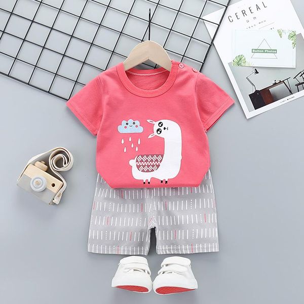 clothing sets summer 2pcs toddler kids baby girls outfits cartoon alpaca t-shirt +short pants clothes set vogue ropa, White
clothing sets summer 2pcs toddler kids baby girls outfits cartoon alpaca t-shirt +short pants clothes set vogue ropa, White