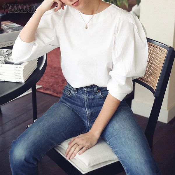 blouses elegant women blouses 2021 spring ol back zipper casual solid o-neck puff sleeve tunic female blusa plus size 5xl, White
blouses elegant women blouses 2021 spring ol back zipper casual solid o-neck puff sleeve tunic female blusa plus size 5xl, White