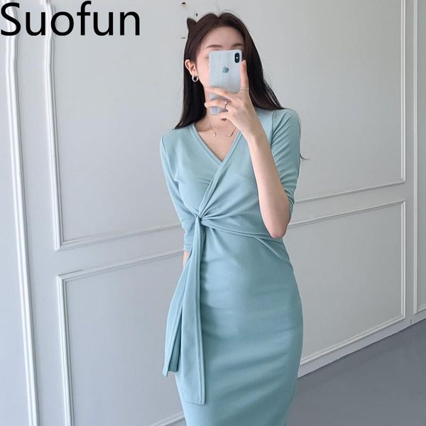 casual dresses suofun short sleeve gentle elegant slim v-neck cross lace up korean temperament waist bodycon women wrap hip spring dress, Black;gray
casual dresses suofun short sleeve gentle elegant slim v-neck cross lace up korean temperament waist bodycon women wrap hip spring dress, Black;gray