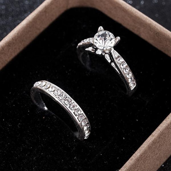 wedding rings 2pcs/set charm lovers ring femme fashion jewelry bijoux crystal engagement for women men anel, Slivery;golden
wedding rings 2pcs/set charm lovers ring femme fashion jewelry bijoux crystal engagement for women men anel, Slivery;golden