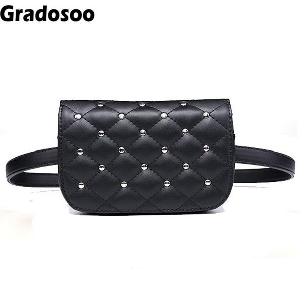 waist bags gradosoo fashion black solid leather bag for women fanny pack rivet stripe pouch phone bolosa a015
waist bags gradosoo fashion black solid leather bag for women fanny pack rivet stripe pouch phone bolosa a015
