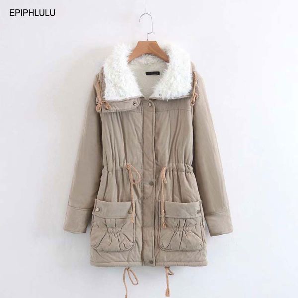 2021 Autumn Winter Jacket Women Parka Warm Plush Coat Women Long Sleeve Thicken Down Parka Ladies XXL, Tan;black
2021 Autumn Winter Jacket Women Parka Warm Plush Coat Women Long Sleeve Thicken Down Parka Ladies XXL, Tan;black