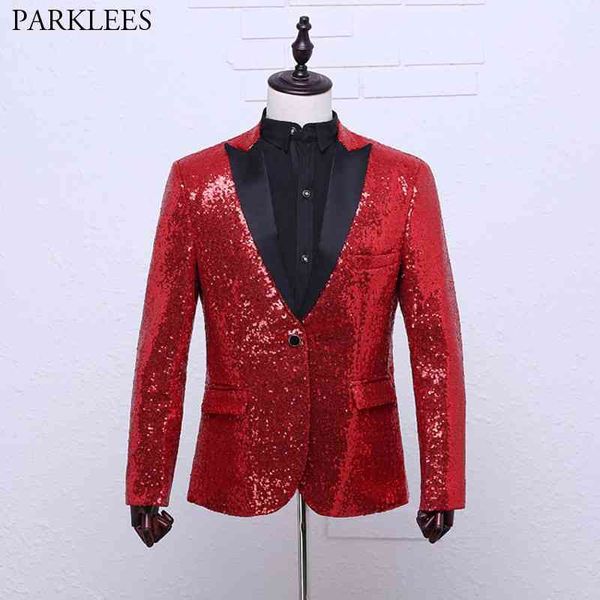 shiny sequin one button red suit jacket blazer men brand nightclub prom suit blazer stage singer banquet costume homme 210522, White;black
shiny sequin one button red suit jacket blazer men brand nightclub prom suit blazer stage singer banquet costume homme 210522, White;black