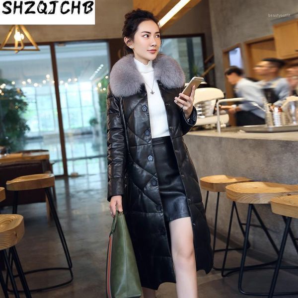 winter genuine leather jacket women long sheepskin coat women's down jackets warm real fur collar zm-16651 kj & faux, Black
winter genuine leather jacket women long sheepskin coat women's down jackets warm real fur collar zm-16651 kj & faux, Black