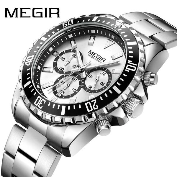 wristwatches relogio masculino megir watch men brand stainless steel chronograph quartz army military luxury business clock male, Slivery;brown
wristwatches relogio masculino megir watch men brand stainless steel chronograph quartz army military luxury business clock male, Slivery;brown