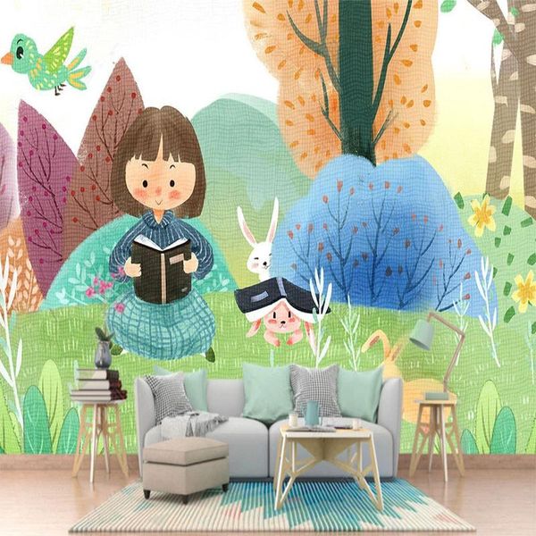 wallpapers custom self-adhesive wallpaper 3d cartoon girl forest reading children background wall murals children's bedroom sticker
wallpapers custom self-adhesive wallpaper 3d cartoon girl forest reading children background wall murals children's bedroom sticker