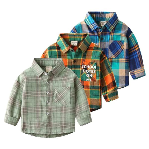 children clothes autumn new casual baby long sleeve plaid boy shirts turn-down collar button coats cotton outwear for 2-6yrs, White;black
children clothes autumn new casual baby long sleeve plaid boy shirts turn-down collar button coats cotton outwear for 2-6yrs, White;black
