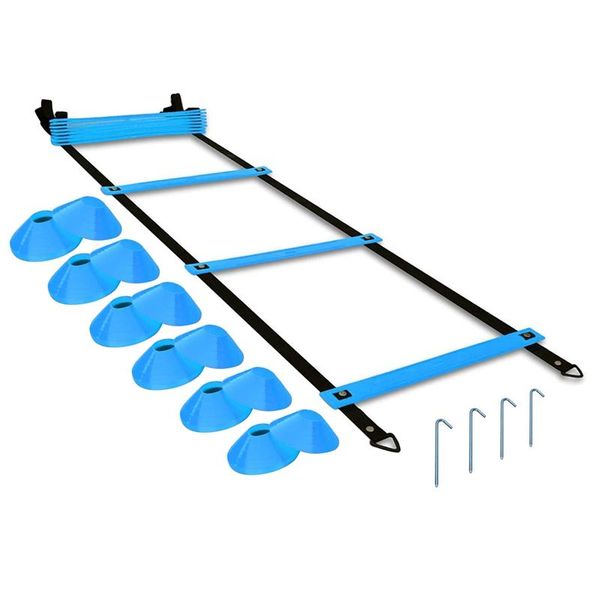 accessories -sports speed agility training set includes 1agility ladder 12 disc cones 4 steel stakes 1 bag for athletes
accessories -sports speed agility training set includes 1agility ladder 12 disc cones 4 steel stakes 1 bag for athletes