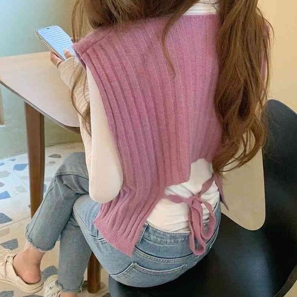 women's sweaters korean autumn beautiful female sweater vest back sleeveless lace pullove woman sweaters screw outwear sweat mujer 502w, White;black
women's sweaters korean autumn beautiful female sweater vest back sleeveless lace pullove woman sweaters screw outwear sweat mujer 502w, White;black