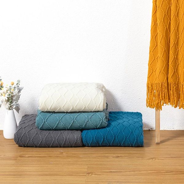 blankets nordic knitted blanket solid color thick thread sofa material with tassels travel tv nap air conditioning bed decoration
blankets nordic knitted blanket solid color thick thread sofa material with tassels travel tv nap air conditioning bed decoration