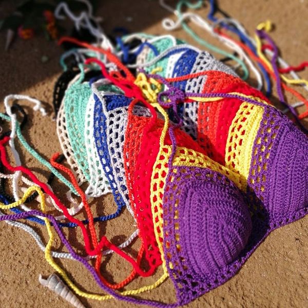 color hand crochet bikini women boho push up swimsuit beach clothing two-piece suits
color hand crochet bikini women boho push up swimsuit beach clothing two-piece suits