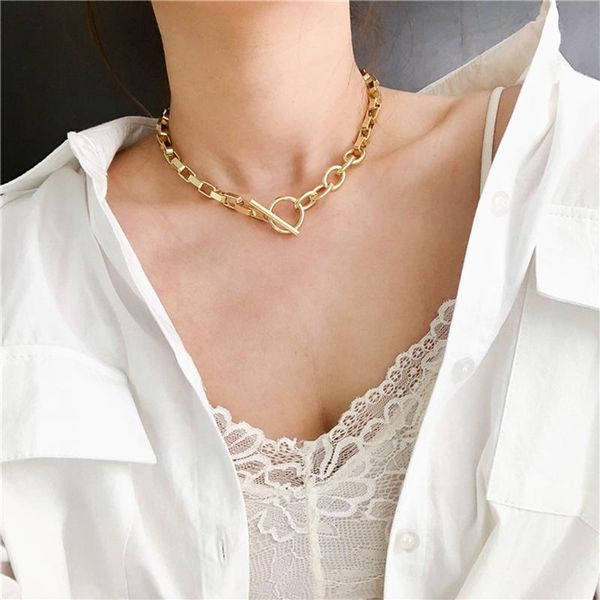 chains punk choker statement necklace for girl square chain big necklaces gold color neck fashion modern women jewelry 2021, Silver
chains punk choker statement necklace for girl square chain big necklaces gold color neck fashion modern women jewelry 2021, Silver