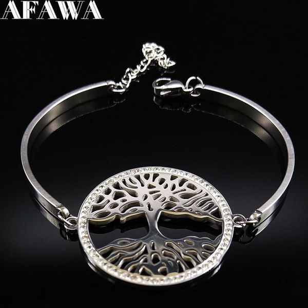 fashion tree of life crystal stainless steel bangle bracelets for women silver color jewelry bracelet jonc b18266, Black
fashion tree of life crystal stainless steel bangle bracelets for women silver color jewelry bracelet jonc b18266, Black