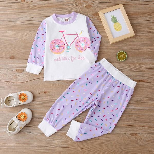 fall winter baby girl clothes sport 2 pcs set casual purple bicycle donuts patchwork long sleeve t-shirt +trousers 0-18m clothing sets, White
fall winter baby girl clothes sport 2 pcs set casual purple bicycle donuts patchwork long sleeve t-shirt +trousers 0-18m clothing sets, White