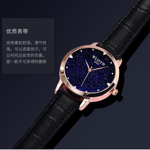 wristwatches ladies quartz watch simple fashion blue star dial design waterproof retro leather strap rose gold case casual, Slivery;brown
wristwatches ladies quartz watch simple fashion blue star dial design waterproof retro leather strap rose gold case casual, Slivery;brown