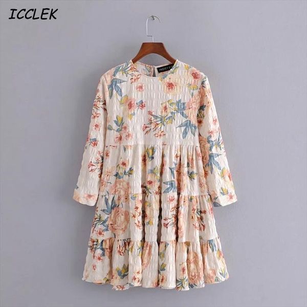 za robe femme floral printed womens dresses mini o neck long sleeves high waist vestidos vintage princess sweet trf, Black;gray
za robe femme floral printed womens dresses mini o neck long sleeves high waist vestidos vintage princess sweet trf, Black;gray