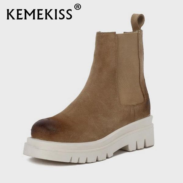 boots kemekiss women ankle thick bottom real leather fashion cool winter shoes footwear size 35-40, Black
boots kemekiss women ankle thick bottom real leather fashion cool winter shoes footwear size 35-40, Black