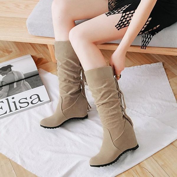 boots korean version women's shoes in spring and autumn winter inner heightened, Black
boots korean version women's shoes in spring and autumn winter inner heightened, Black