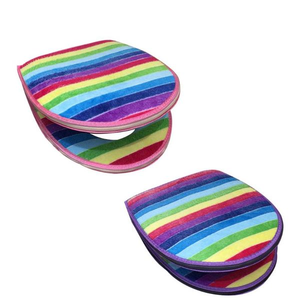 carpets 1 set rainbow color toilet seat cover pad washable bathroom close stool cushion
carpets 1 set rainbow color toilet seat cover pad washable bathroom close stool cushion