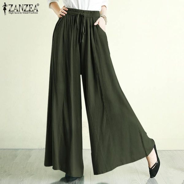 women's pants & capris women elastic waist wide leg zanzea summer casual solid long trousers vintage loose cotton palazzo pantalon, Black;white
women's pants & capris women elastic waist wide leg zanzea summer casual solid long trousers vintage loose cotton palazzo pantalon, Black;white