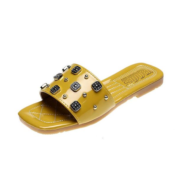 kjstyrka 2021 leather slippers women designer slides shoes square toe ladies summer sandals, Black
kjstyrka 2021 leather slippers women designer slides shoes square toe ladies summer sandals, Black