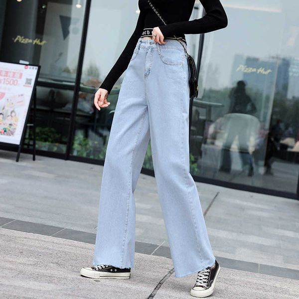 women's jeans wide leg high waist straight loose casual e72 autumn solid color pants blue street clothing female z31c
women's jeans wide leg high waist straight loose casual e72 autumn solid color pants blue street clothing female z31c