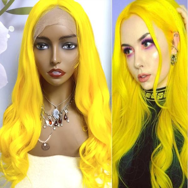 synthetic wigs 26''yellow lace front wig long wavy for women heat resistant fiber glueless natural hairline transparent, Black
synthetic wigs 26''yellow lace front wig long wavy for women heat resistant fiber glueless natural hairline transparent, Black