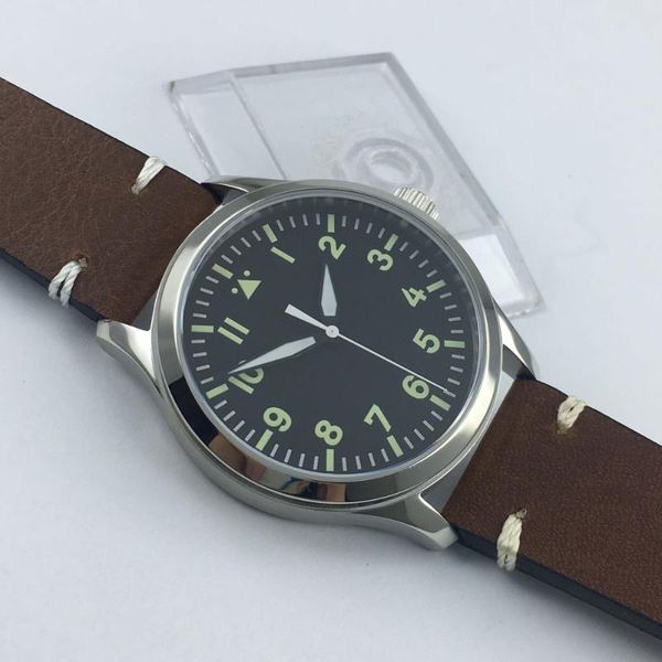 wristwatches 42mm men's watch black sterile dial luminous sapphire glass 21 jewels miyota821a automatic, Slivery;brown
wristwatches 42mm men's watch black sterile dial luminous sapphire glass 21 jewels miyota821a automatic, Slivery;brown