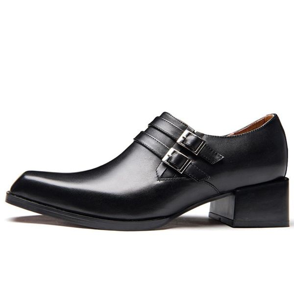 dress shoes mans leather high heels casual mens square head slip-on daily breathable office work, Black
dress shoes mans leather high heels casual mens square head slip-on daily breathable office work, Black