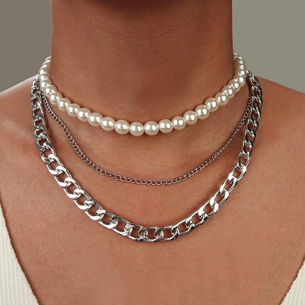 chokers personalized necklace elegant temperament pearl alloy multilayer, Golden;silver
chokers personalized necklace elegant temperament pearl alloy multilayer, Golden;silver