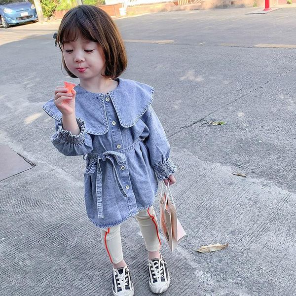 jackets girls denim shirt spring 2021 korean version of the female baby in long jacket little girl coat tide, Blue;gray
jackets girls denim shirt spring 2021 korean version of the female baby in long jacket little girl coat tide, Blue;gray