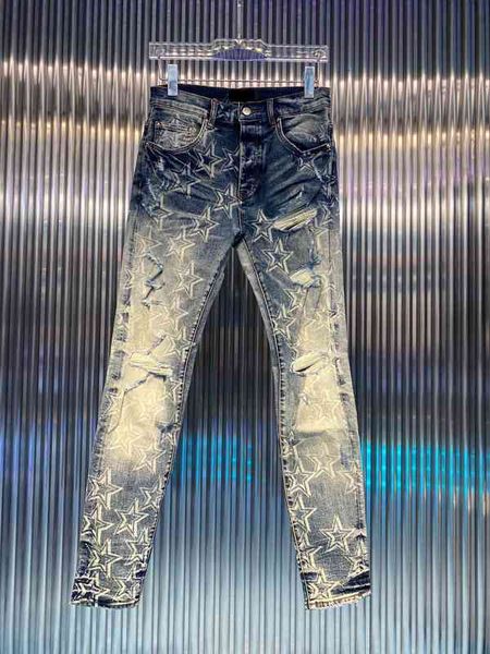 men's jeans alta qualidade estrela cheia pentagrama impressão fazer velho mx2 grande buraco azul jeans alta rua marca de moda masculina, Blue
men's jeans alta qualidade estrela cheia pentagrama impressão fazer velho mx2 grande buraco azul jeans alta rua marca de moda masculina, Blue