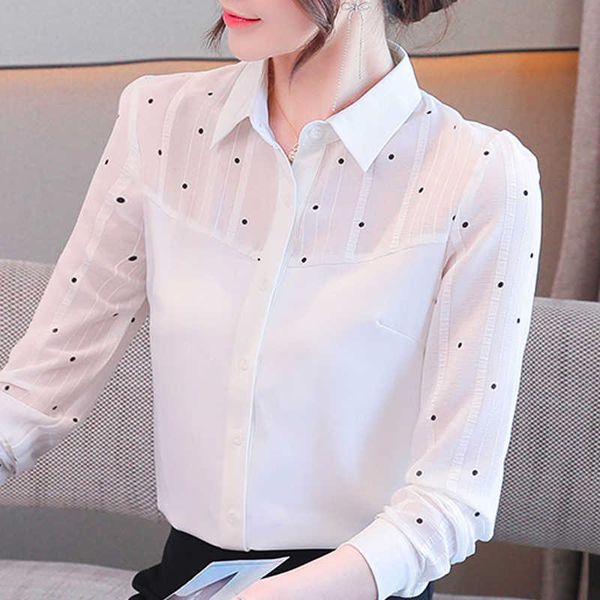 long sleeve dot chiffon blouse shirt blouse women blusas mujer de moda turn down collar office white blouse blusa e08 210602
long sleeve dot chiffon blouse shirt blouse women blusas mujer de moda turn down collar office white blouse blusa e08 210602