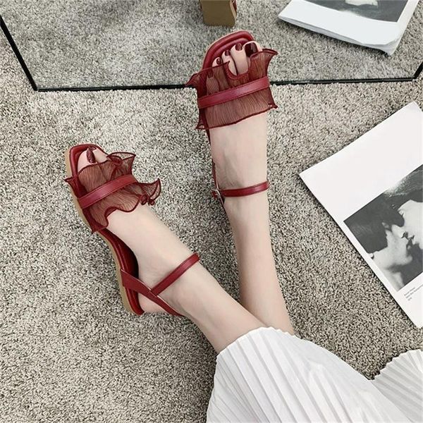 sandals women summer buckle shoes fashion lace trimmings flats red casual uxfl, Black
sandals women summer buckle shoes fashion lace trimmings flats red casual uxfl, Black