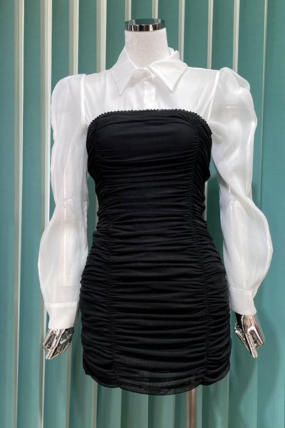 korean style autumn new workplace high cold lady like woman ol suit womens long-sleeved shirt stretch tube dress two-piece set, Black;gray
korean style autumn new workplace high cold lady like woman ol suit womens long-sleeved shirt stretch tube dress two-piece set, Black;gray