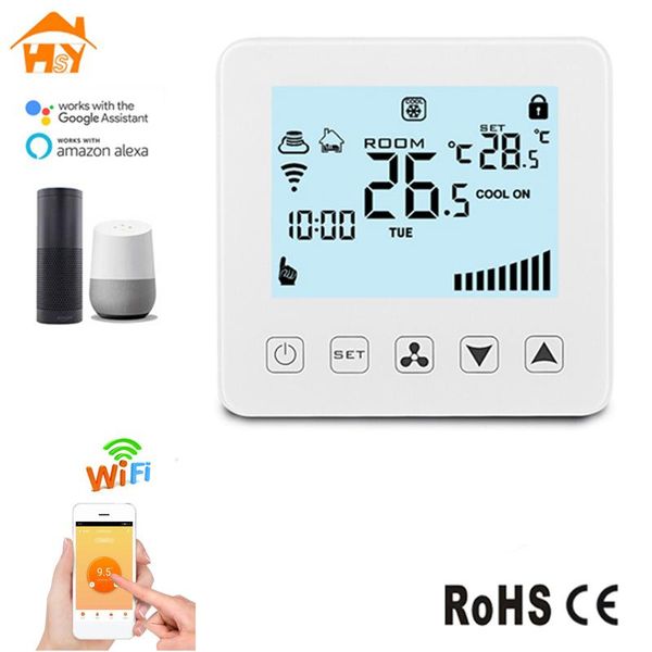 smart home control wifi programmable thermostat lcd display temperature controller for air conditioning work with alexa google ifttt
smart home control wifi programmable thermostat lcd display temperature controller for air conditioning work with alexa google ifttt
