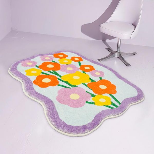 carpets fluffy flower mat soft bedroom bed side rug carpet area anti dust floor pad entrance doormat french aesthetic home decor
carpets fluffy flower mat soft bedroom bed side rug carpet area anti dust floor pad entrance doormat french aesthetic home decor
