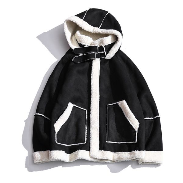 men's jackets winter jacket men warm fashion contrast color casual hooded lamb fur coat man streetwear loose padded cotton male cl, Black;brown
men's jackets winter jacket men warm fashion contrast color casual hooded lamb fur coat man streetwear loose padded cotton male cl, Black;brown