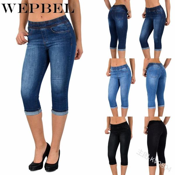 mandylandy women elastic waist denim cropped pants lady high skinny jeans slim fit 3/4 trousers women's, Blue
mandylandy women elastic waist denim cropped pants lady high skinny jeans slim fit 3/4 trousers women's, Blue