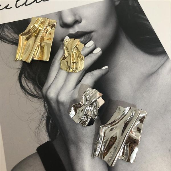 baroque earring irregular geometry pleated tin foil design gold color statement asymmetric ear clip earrings women fashion dangle & chandeli, Silver
baroque earring irregular geometry pleated tin foil design gold color statement asymmetric ear clip earrings women fashion dangle & chandeli, Silver