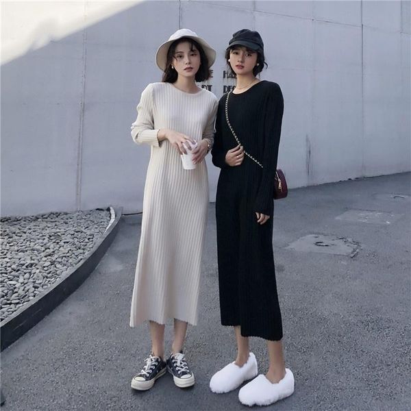 casual dresses women knitted maxi dress long sleeve autumn fashion plus size clothing, Black;gray
casual dresses women knitted maxi dress long sleeve autumn fashion plus size clothing, Black;gray