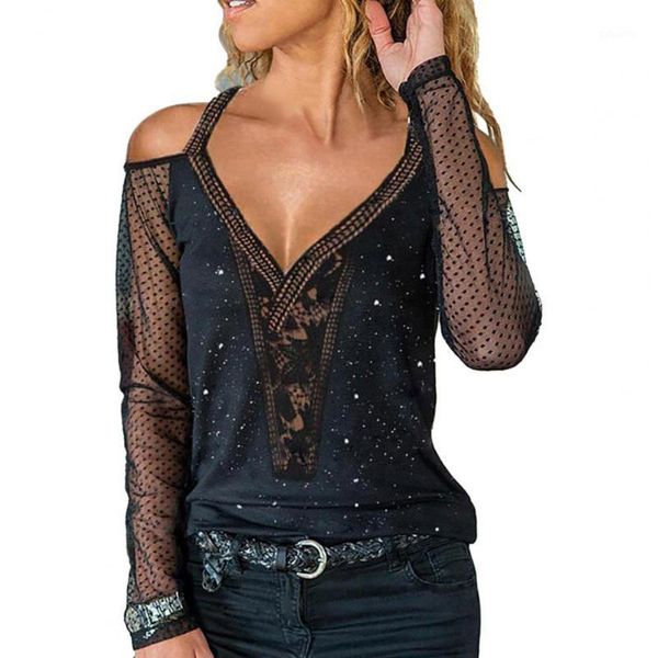 women's t-shirts drawstring see-through softness mesh black long sleeves lace stitching t-shirt, White
women's t-shirts drawstring see-through softness mesh black long sleeves lace stitching t-shirt, White