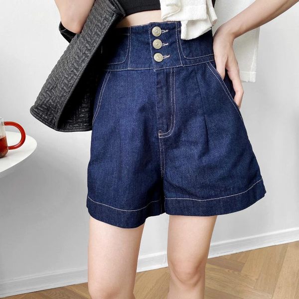 women's jeans vintage high waist short women 2021 summer casual wide leg streetwear button pockets chic korean style female bottom, Blue
women's jeans vintage high waist short women 2021 summer casual wide leg streetwear button pockets chic korean style female bottom, Blue
