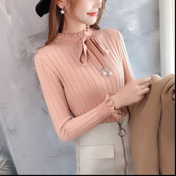 autumn winter solid color women sweater slim sweet long sleeve high collar bottoming knit sweaters, White;black
autumn winter solid color women sweater slim sweet long sleeve high collar bottoming knit sweaters, White;black