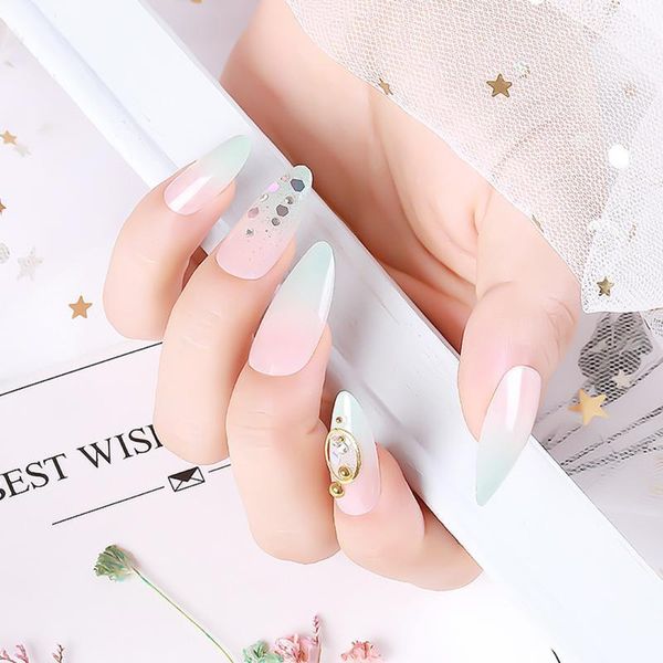 24pcs rainbow detachable false nails ballerina coffin wearable fake full cover nail art tips manicure decor accessories1, Red;gold
24pcs rainbow detachable false nails ballerina coffin wearable fake full cover nail art tips manicure decor accessories1, Red;gold