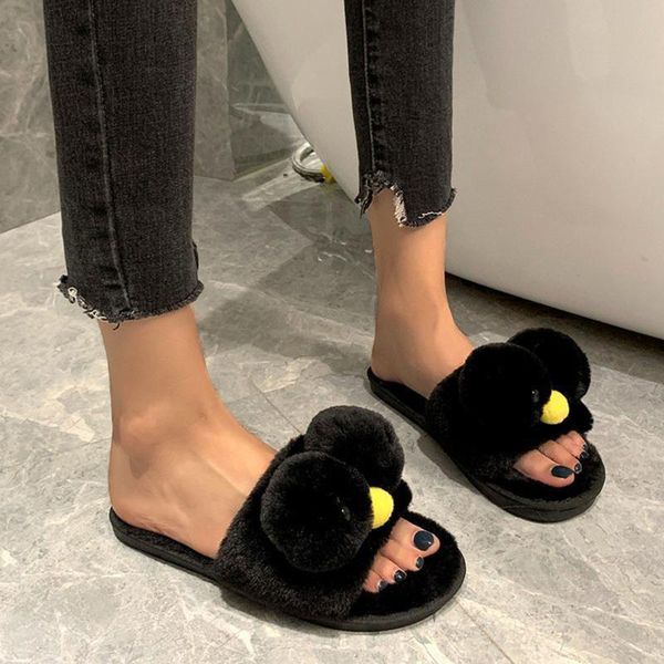 women's slippers with fur soft for home winter shoes women cartoon cute chick flip flops woman black
women's slippers with fur soft for home winter shoes women cartoon cute chick flip flops woman black