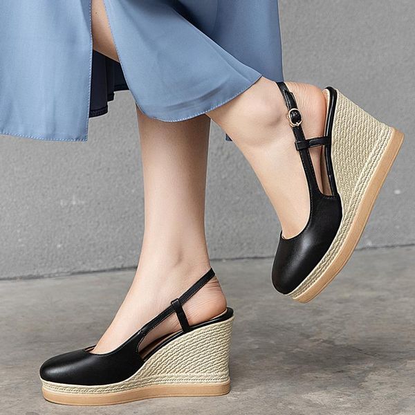 comfortable women's sandals fashion wedges heels summer for women black white pumps round toe party wedding shoes
comfortable women's sandals fashion wedges heels summer for women black white pumps round toe party wedding shoes
